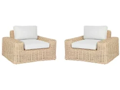 Set Van 2 Tuinstoelen Obidos Van Gevlochten Hars