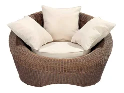 Set Van 2 Tuinstoelen Van Karamelkleurig Gevlochten Hars - Whiteheaven