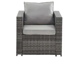 Set Van 2 Tuinstoelen Van Geweven Hars - Grijs - Anori