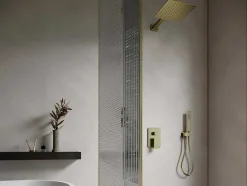 Set Van Inbouwdouche Met Mechanische Mengkraan - Goud Met Satijnafwerking - Tocantis