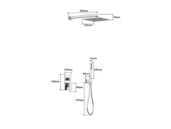 Set Van Inbouwdouche Met Mechanische Mengkraan - Geborsteld Nikkelkleurig - Tocantis