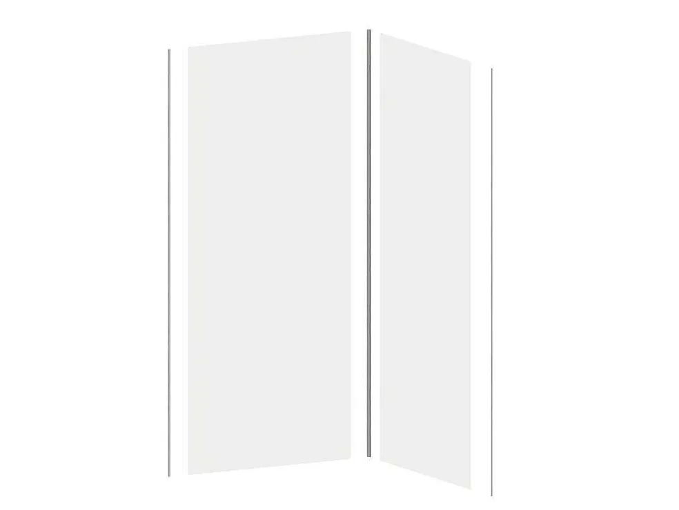 Set Van Twee Douchewandpanelen Inclusief Profielen - 2X L90Cm X H210 Cm
