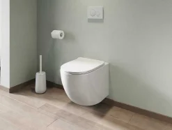 Set Voor Glanzend Witte Hang-Wc Met Voorwandsysteem En Bedieningsplaat - Javoine