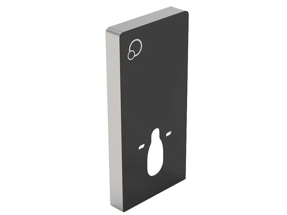 Set Voor Hang-Wc Met Decoratief Voorwandsysteem - Glanzend Zwart - Javoine