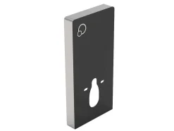 Set Voor Hang-Wc Van Glanzend Zwart Keramiek Met Decoratief Voorwandsysteem - Clemona
