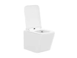 Set Voor Witte Hang-Wc Met Decoratief Voorwandsysteem - Clemona