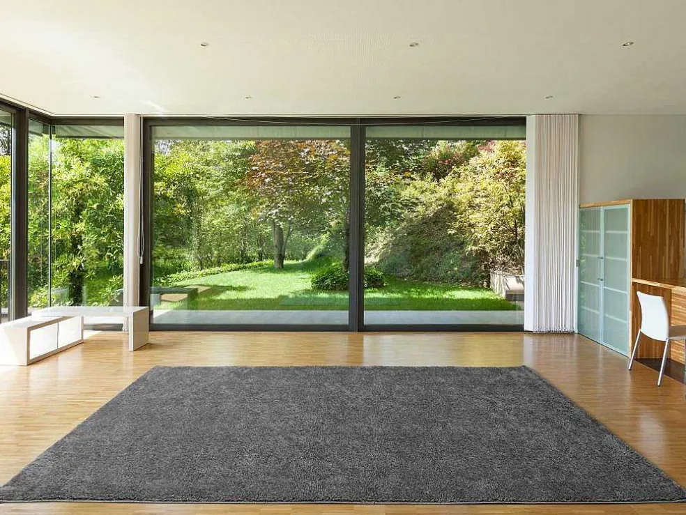 Shaggy Hoogpolig Tapijt - 160 X 230 Cm - Antraciet - Milinio