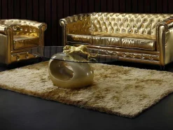 Shaggy Tapijt Glitter - 120 X 170 Cm - Goudkleurig