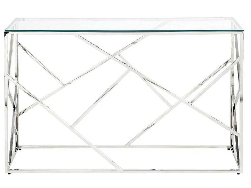 Sidetable Athena - Gehard Glas En Staal - Chroomkleurig - Van Pascal Morabito
