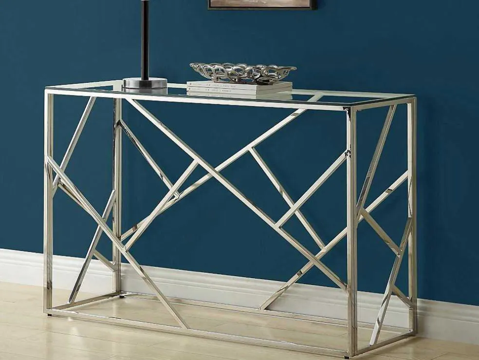 Sidetable Athena - Gehard Glas En Staal - Chroomkleurig - Van Pascal Morabito