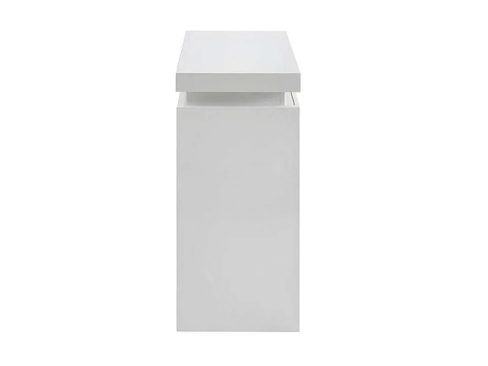 Sidetable Emerson - Met Led-Verlichting - 2 Lades - Wit Gelakt Mdf