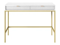 Sidetable Met 2 Laden - Wit En Goudkleurig - Liouba Van Pascal Morabito