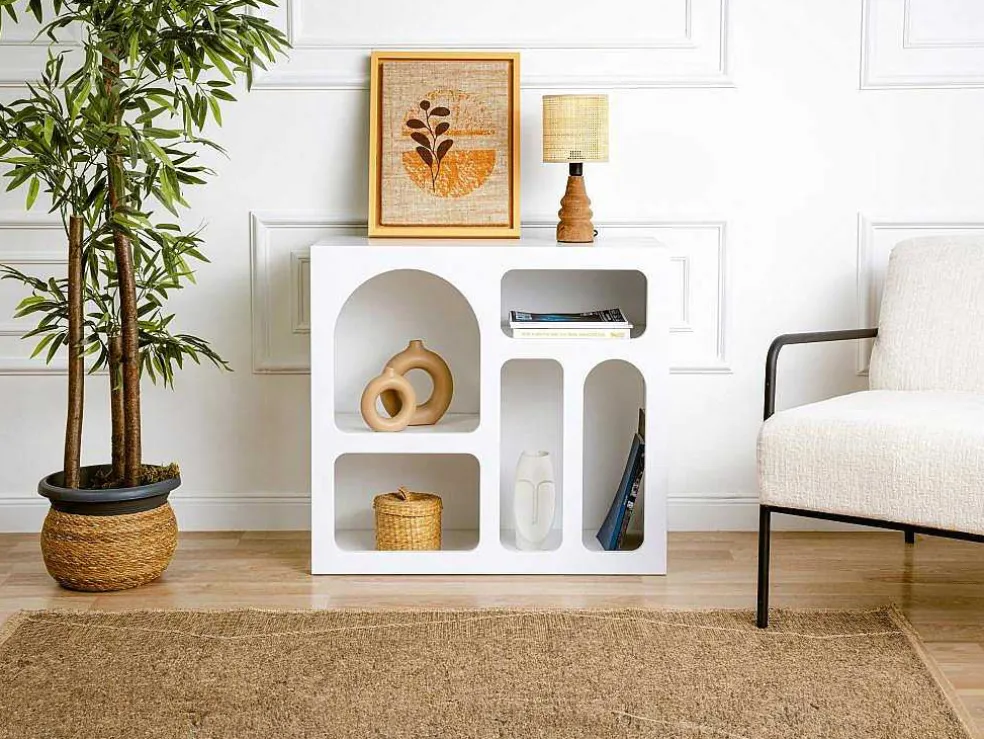 Sidetable Met 5 Nissen - Wit - Luela