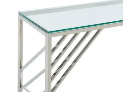 Sidetable Van Gehard Glas En Roestvrij Staal - Chroom - Simato - Van Pascal Morabito