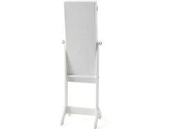 Sieradenkastje Met Spiegel Berenice - Mdf En Grenen - 120 X 39 X 30 Cm - Wit