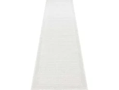 Sisal Tapijt, Loper Timo 5979 Buitenshuis Kader Wit 80X300 Cm