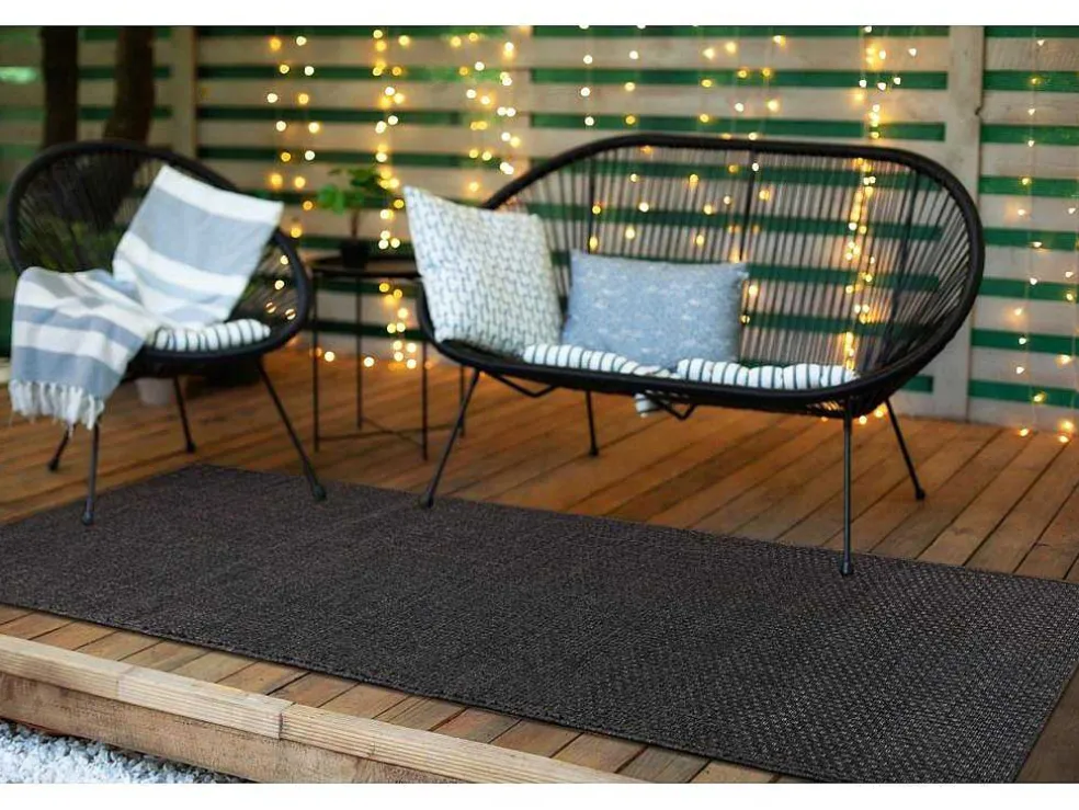 Sisal Tapijt, Loper Timo 0000 Buitenshuis Zwart 70X300 Cm