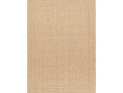 Sisal Tapijt Timo 5979 Buitenshuis Kader Donker Beige 240X330 Cm