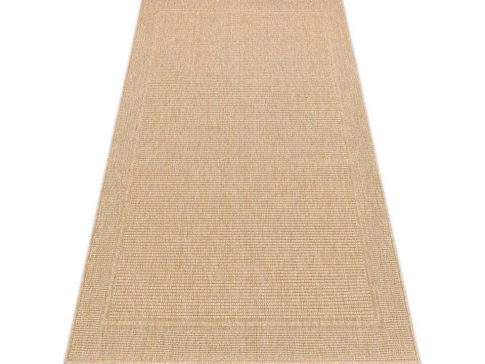 Sisal Tapijt Timo 5979 Buitenshuis Kader Donker Beige 180X270 Cm