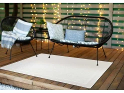 Sisal Tapijt Timo 5979 Buitenshuis Kader Wit 140X190 Cm