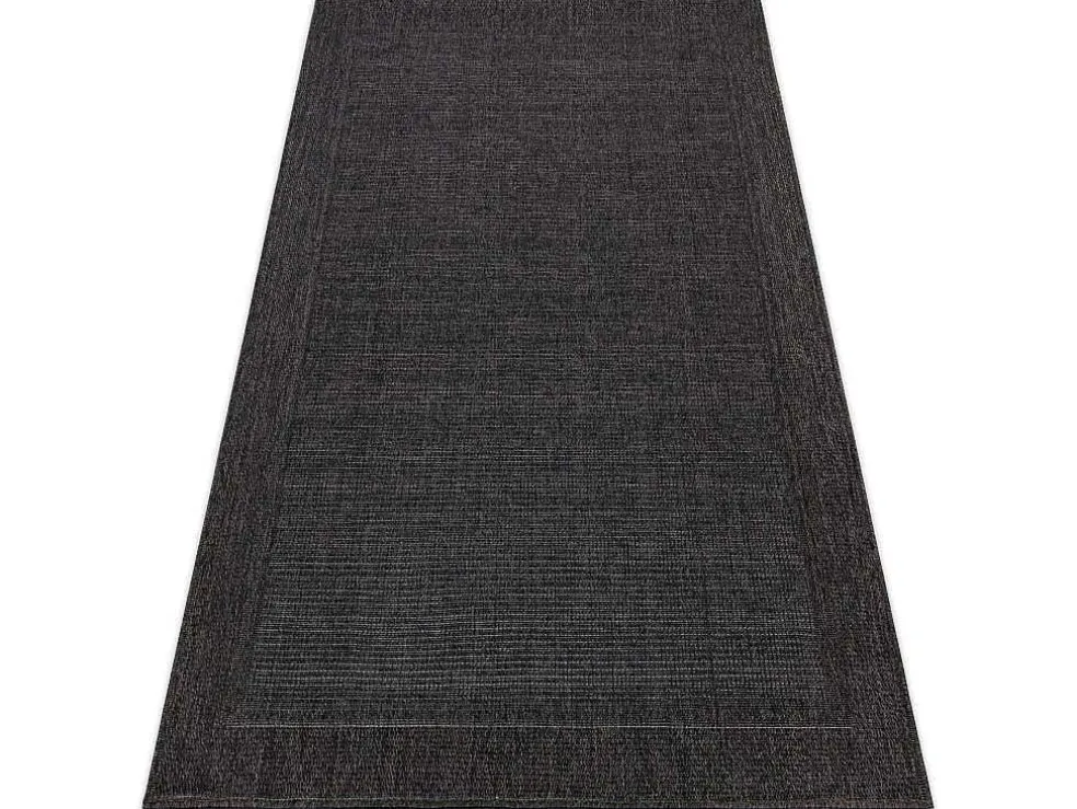 Sisal Tapijt Timo 5000 Buitenshuis Kader Zwart 80X150 Cm