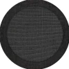 Sisal Tapijt Timo 5000 Cirkel Buitenshuis Kader Zwart Cercle 120 Cm