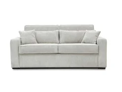 Slaapbank 4 Zitplaatsen Met Stoffen Bekleding In Cremewit Snel Ombouwbaar Matrasbreedte: 160 Cm Matrasdikte: 14 Cm Mondovi
