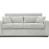 Slaapbank 4 Zitplaatsen Met Stoffen Bekleding In Cremewit Snel Ombouwbaar Matrasbreedte: 160 Cm Matrasdikte: 18 Cm Mondovi