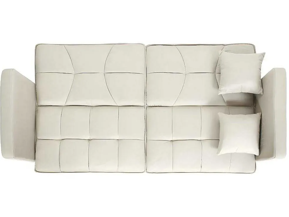 Slaapbank Mcw-K65, Stof/Textiel Creme-Beige
