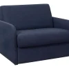 Slaapfauteuil Met Matras Van Stof Nadoa - Slaapafmeting 70 Cm - Blauw
