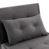 Slaapfauteuil Van Antracietgrijze Stof Uribia