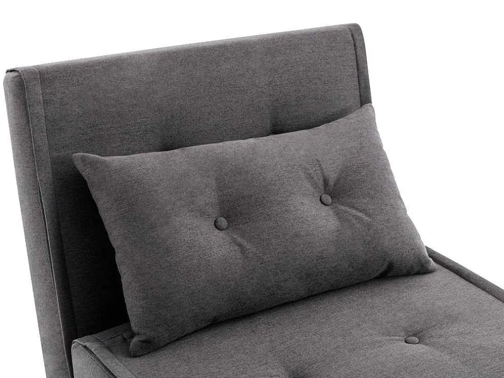 Slaapfauteuil Van Antracietgrijze Stof Uribia