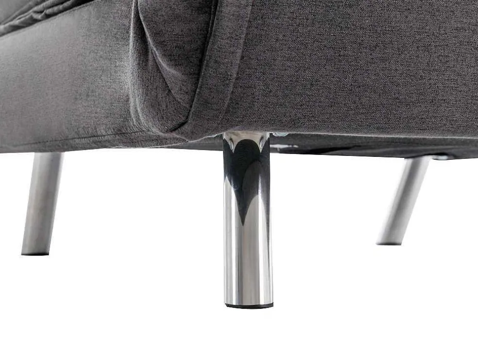 Slaapfauteuil Van Antracietgrijze Stof Uribia