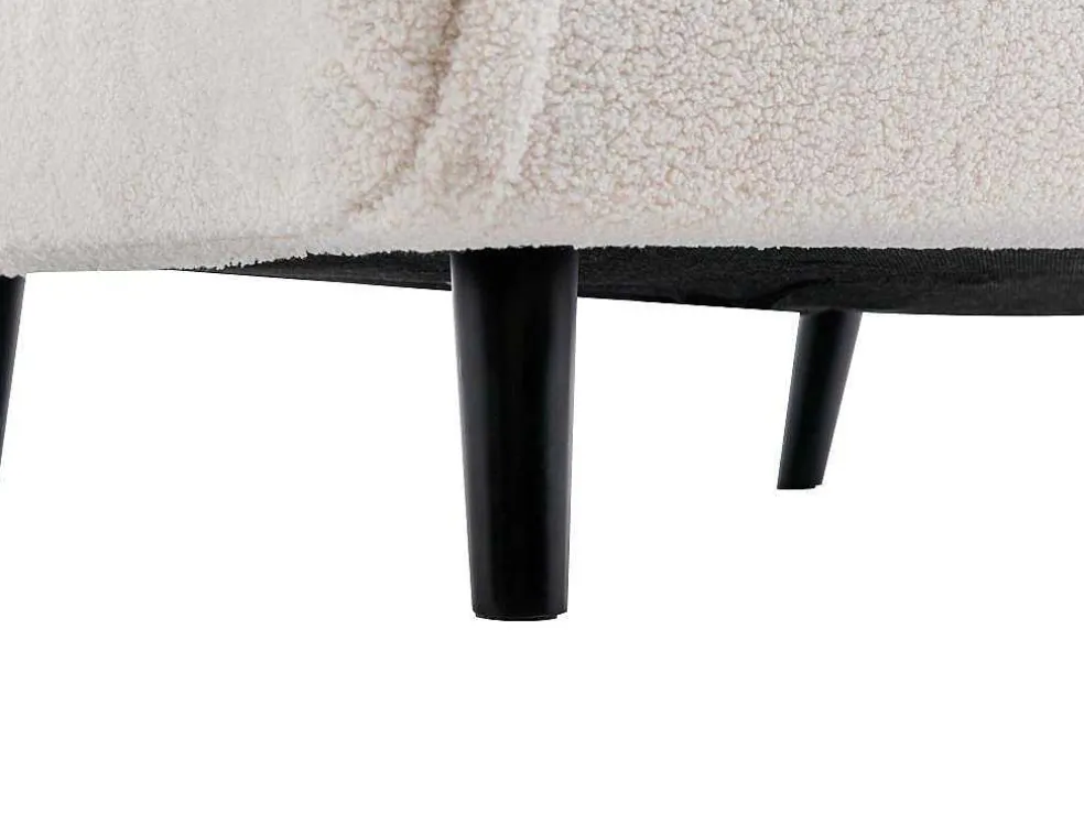 Slaapfauteuil Van Ivoorwitte Bouclestof Uribia