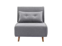 Slaapfauteuil Van Lichtgrijze Stof Uribia