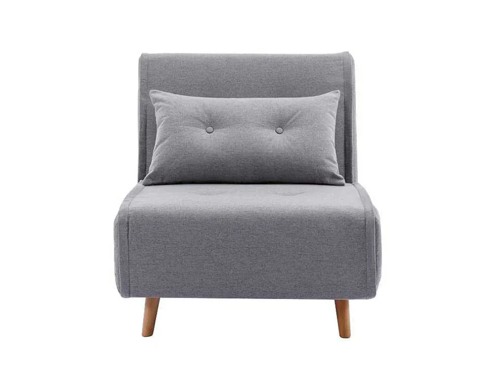 Slaapfauteuil Van Lichtgrijze Stof Uribia