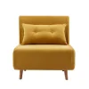 Slaapfauteuil Van Mosterdgele Stof Uribia