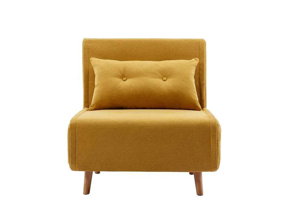 Slaapfauteuil Van Mosterdgele Stof Uribia
