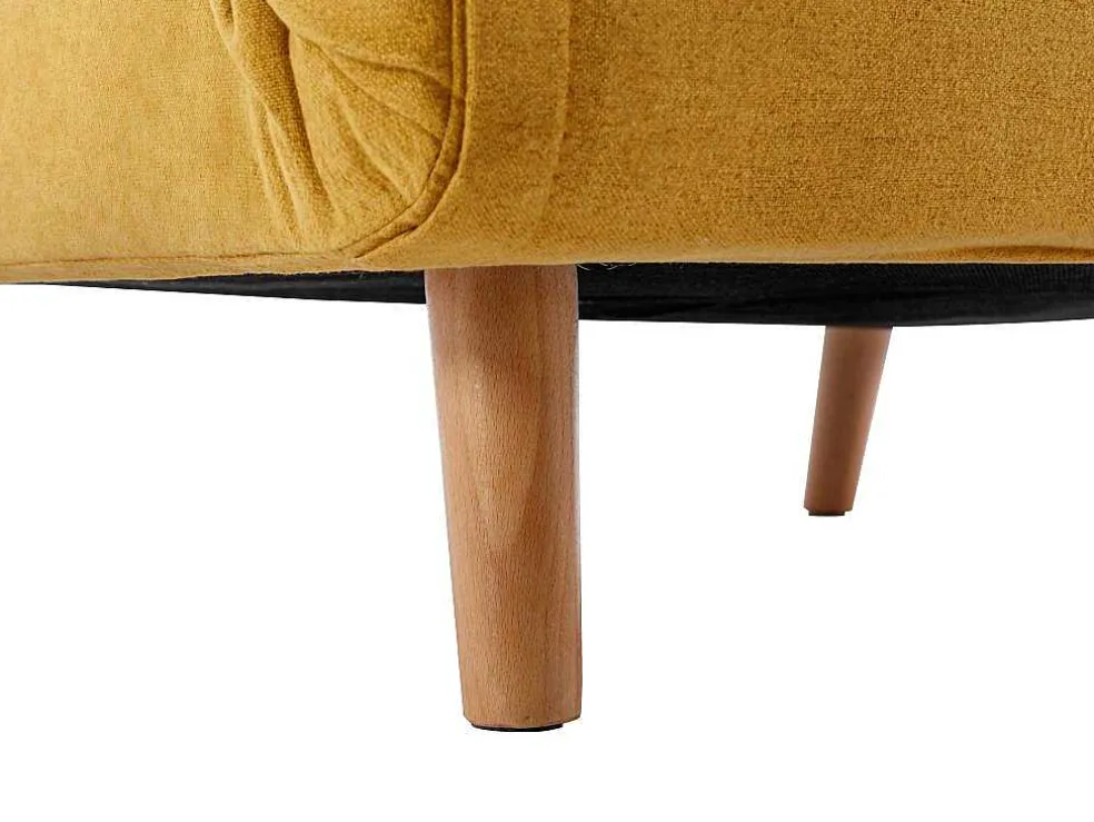 Slaapfauteuil Van Mosterdgele Stof Uribia