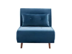 Slaapfauteuil Van Nachtblauw Velours Uribia