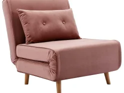 Slaapfauteuil Van Poederroze Velours Uribia