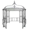 Smeedijzeren Tuinkiosk Van Metaal Tilcara - D300 X H290 Cm - Zwart
