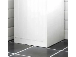 Sobuy Linnenkast, Wasmand, Badkameronderkast, Toiletkast, Opbergmeubel Met 1 Lade En 1 Uitneembare Wasmand, Wit, 40X39X86Cm, Bzr110-W