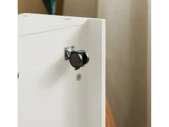 Sobuy Speelgoedkist Voor Kinderen, 2-In-1 Opbergdoos Met 1 Lade Op Wielen En Gevoerde Zitkussen, Wit, 60X34X35 Cm, Kmb80-W