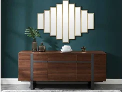 Spiegel In Art-Decostijl Galice - B90 X H120 Cm - Goudkleurig