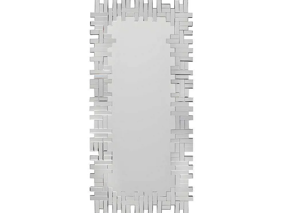 Spiegel Lola 120 X 2 X 57 Cm - Roestvrij Staal En Mdf - Zilverkleurig