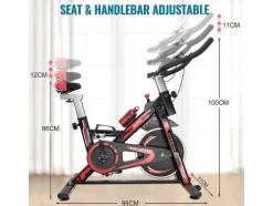 Spin Bike Stationaire Indoor Cycling Bike Met Riemaandrijving 10Kg Vliegwiel