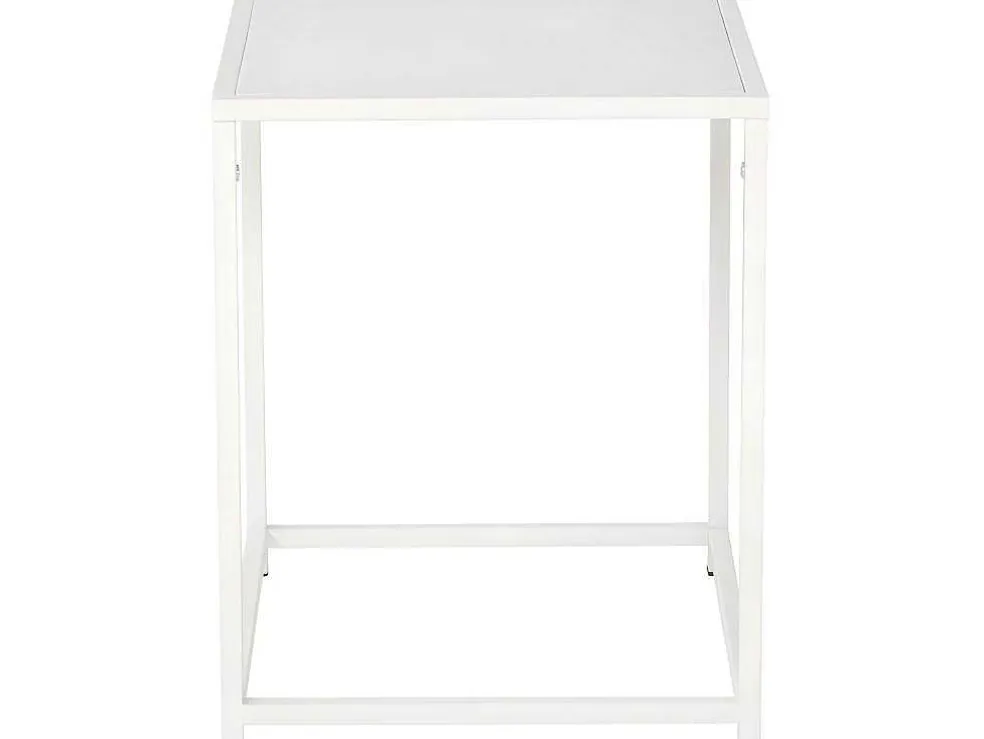 Staal Bijzettafel 38X37 Cm Wit.