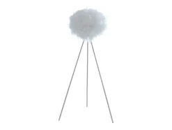 Staande Lamp Met Driepoot En Veren Nuage - 54 X 54 X 150 Cm - Wit