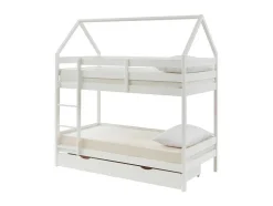 Stapelbed 2 X 90 X 190 Cm - 2 Laden - Grenen - Wit - Chori